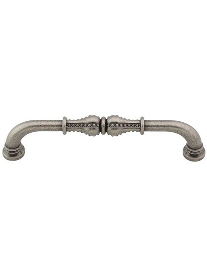 Prestige Beaded Cabinet Pull - 5 inch Center-to-Center in Distressed Pewter.